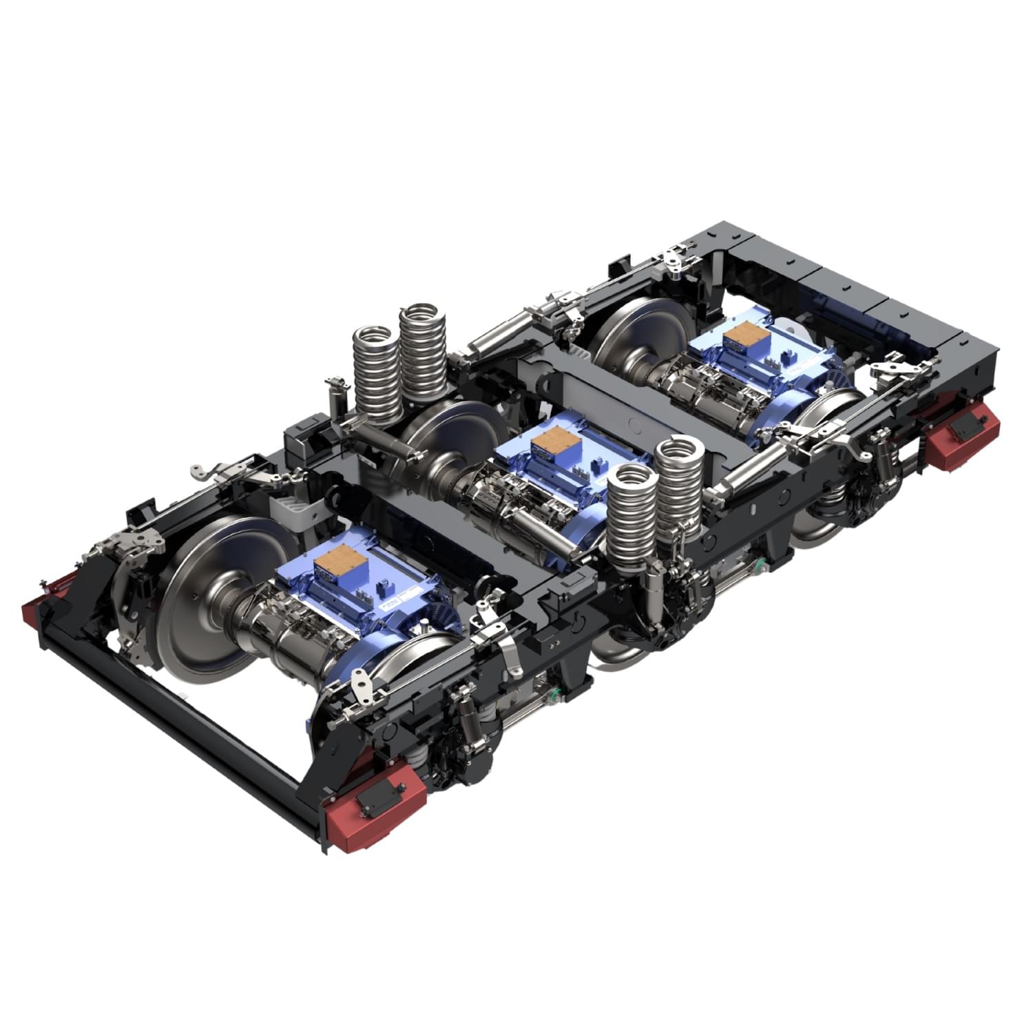 Powered bogie assembly, non-powered bogie assembly, motorized bogie for railway manufactured by Saini Electrical